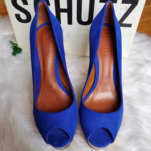 🔥 NIB SCHUTZ Peep-toe Platform Pumps/ Heels, 7.5 - Picture 12 of 16